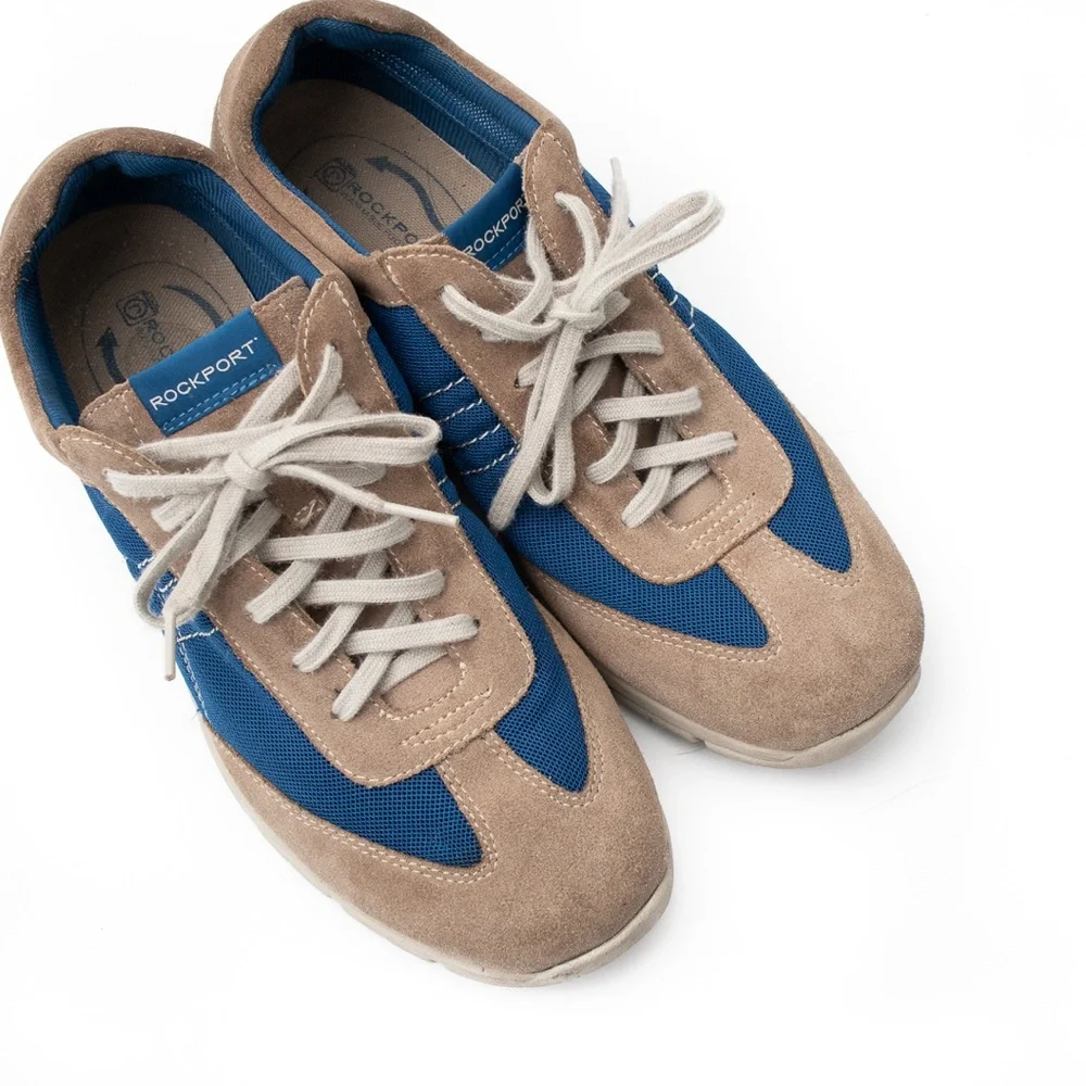 Rockport Mens Two Tone Leather Mesh Hiking Running Outdoor Sneakers Size 10 - Picture 4 of 8